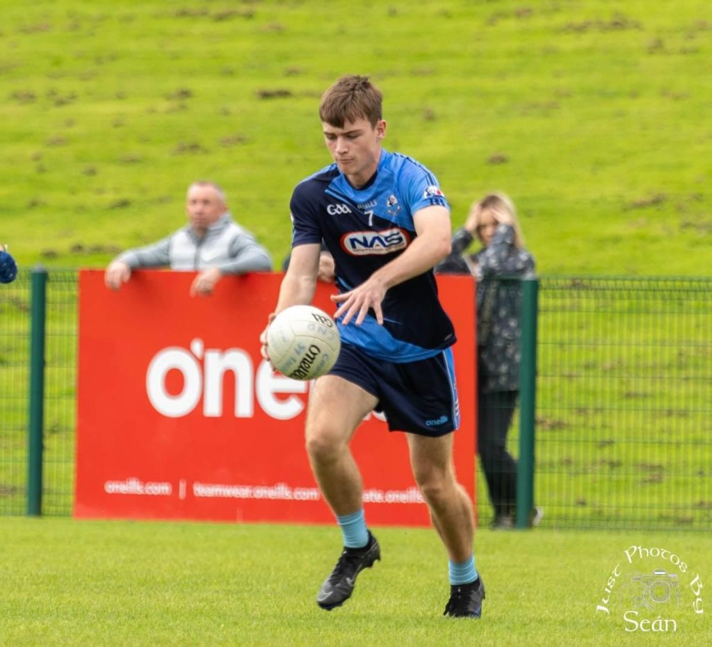 Gaelic football player competing in a match for player profile creation.